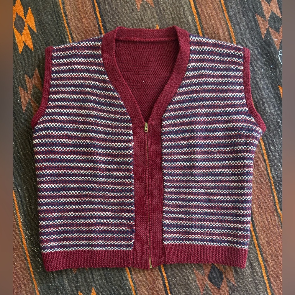 SOLD True vintage striped knit sweater vest